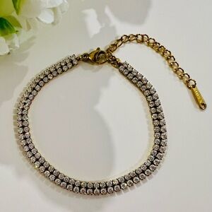 Double layer Tennis link Bracelet